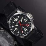Torgoen T9 Black GMT Pilot Watch for Men