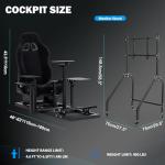 Anman Flight Racing Cockpit with Adjustable Monitor Stand