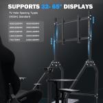 Anman Flight Racing Cockpit with Adjustable Monitor Stand
