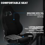 Anman Flight Racing Cockpit with Adjustable Monitor Stand