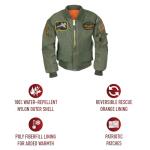 Kids Aviator Flight Jacket with Patches, Sage Green