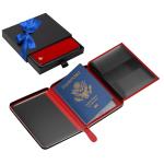 V2 Real Leather RFID-Blocking Pilot Wallet - Red