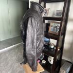 Men's Brown Goat Skin Leather Flight Jacket Size 44L