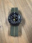 Seiko Flightmaster Pilot Chronograph Black Dial Watch