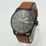 Men's ROGUE Aviator Style Black 44mm Watch