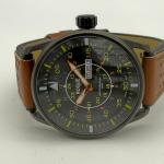 Men's ROGUE Aviator Style Black 44mm Watch