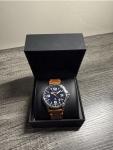 Torgoen T9 Bluebird Pilot Watch with Leather Band