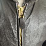 Men's Brown Goat Skin Leather Flight Jacket Size 44L