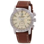 Glycine Airman GMT Men's White Dial Leather Watch