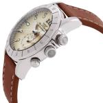 Glycine Airman GMT Men's White Dial Leather Watch