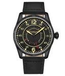 Black Dial Aviator Leather Wristwatch 4002.6