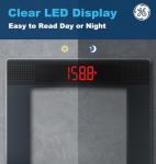 Digital Bathroom Scale with LED Display and Tape Measure