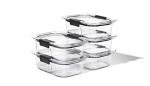 Rubbermaid Brilliance 2-Compartment Meal Prep Containers