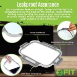 Strong & Healthy Glass Meal Prep Containers, 4 Pack