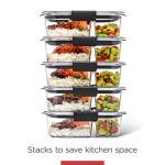 Rubbermaid Brilliance 2-Compartment Meal Prep Containers