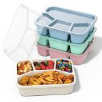 4-Pack Bento Box Meal Prep Containers