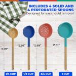 Silicone Portion Control Spoons - 8 Pack Set