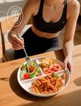 Ceramic Portion Control Plate for Healthy Eating