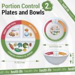 4-Piece Portion Control Plates and Bowls Set