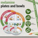 4-Piece Portion Control Plates and Bowls Set