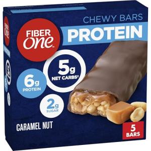 Fiber One Caramel Nut Protein Bars, 5 Count