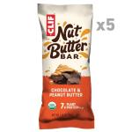 CLIF Nut Butter Chocolate Peanut Butter Bars 5 Pack