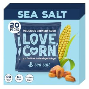 LOVE CORN Sea Salt Crunchy Snack Bags - 20 Count