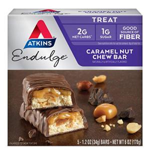 Atkins Endulge Caramel Nut Chew Bars, 5 Count