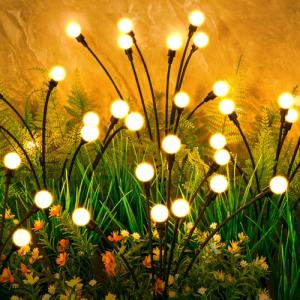 Set of 4 Solar Garden Lights with 32 LEDs