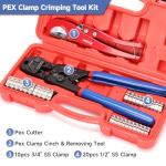 Multipurpose PEX Cinch Tool with Clamps and Cutter