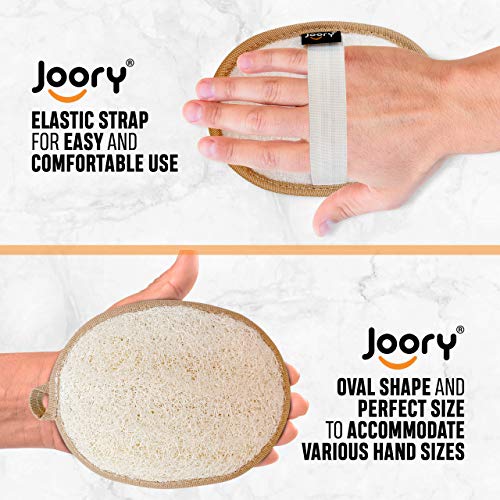 JOORY Biodegradable Natural Exfoliating Loofah Sponge Set