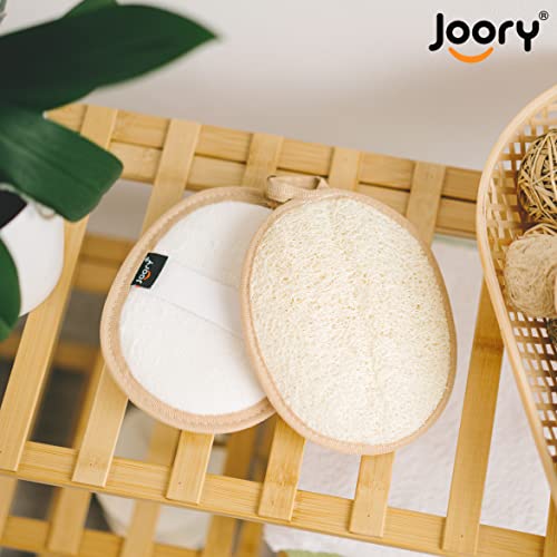JOORY Biodegradable Natural Exfoliating Loofah Sponge Set