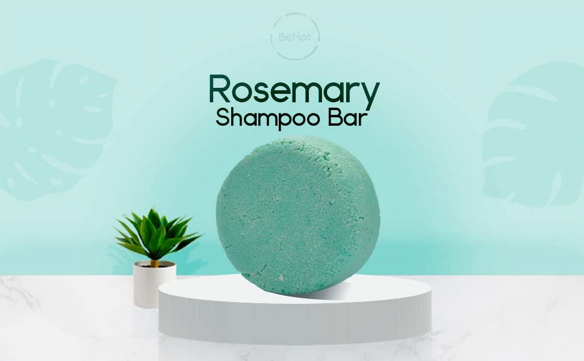 BeNat Eco-Friendly Rosemary Shampoo Bar for Dry Hair