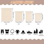 8 Reusable Cotton Mesh Bags for Produce