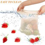 8 Reusable Cotton Mesh Bags for Produce