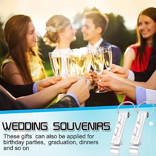 100 Pcs Engraved Bottle Opener Keychains for Favors