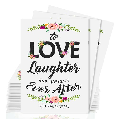 White Love & Laughter Seed Packet Party Favors