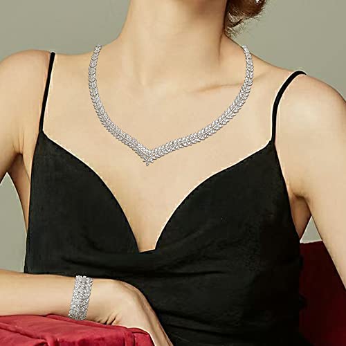 Luxury CZ Dubai Bridal Jewelry Set for Wedding Women