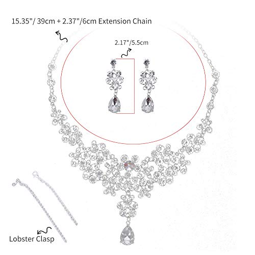 Luxury Crystal Rhinestone Bridal Hair Accessories Set