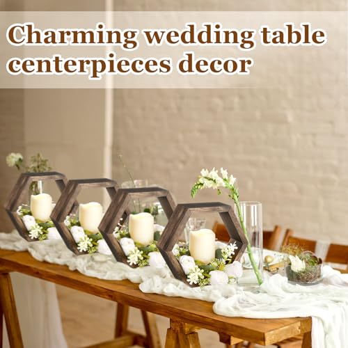 16 Pc Wooden Lantern Set for Rustic Wedding Decor