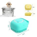 Pet Massage Brush with Soap Dispenser for Soft Coats