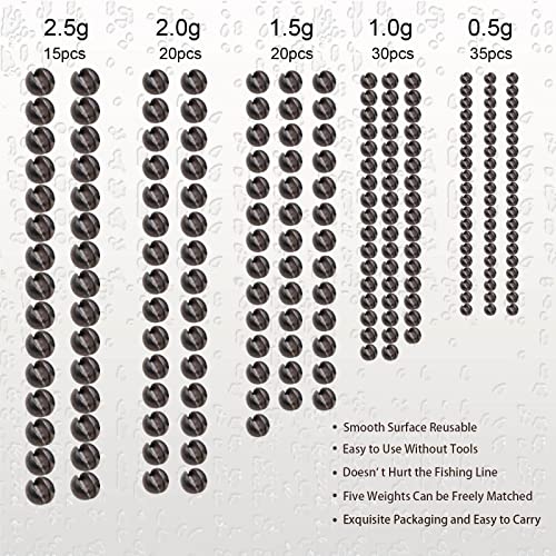 120PCS Fishing Weights Sinkers, Premium Split Shot