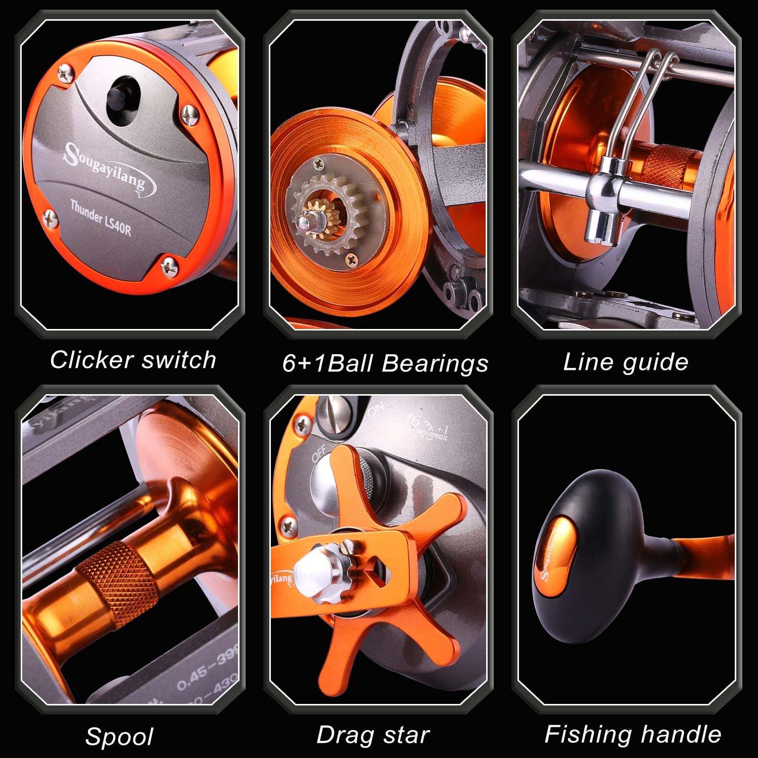 Sougayilang Line Counter Trolling Reel - Premium Fishing