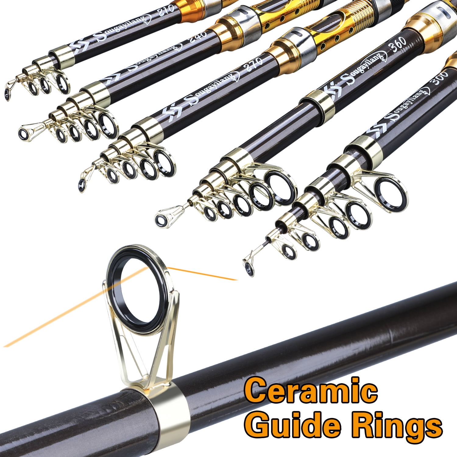 Sougayilang Telescopic Spinning Carbon Fiber Fishing Pole