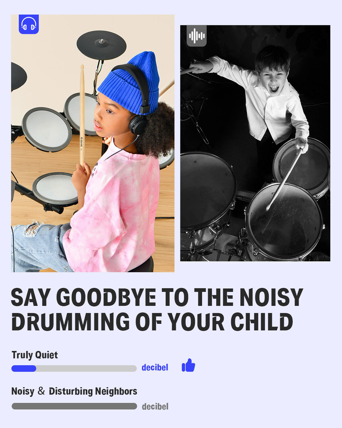 Donner DED-70 Quiet Electronic Drum Set