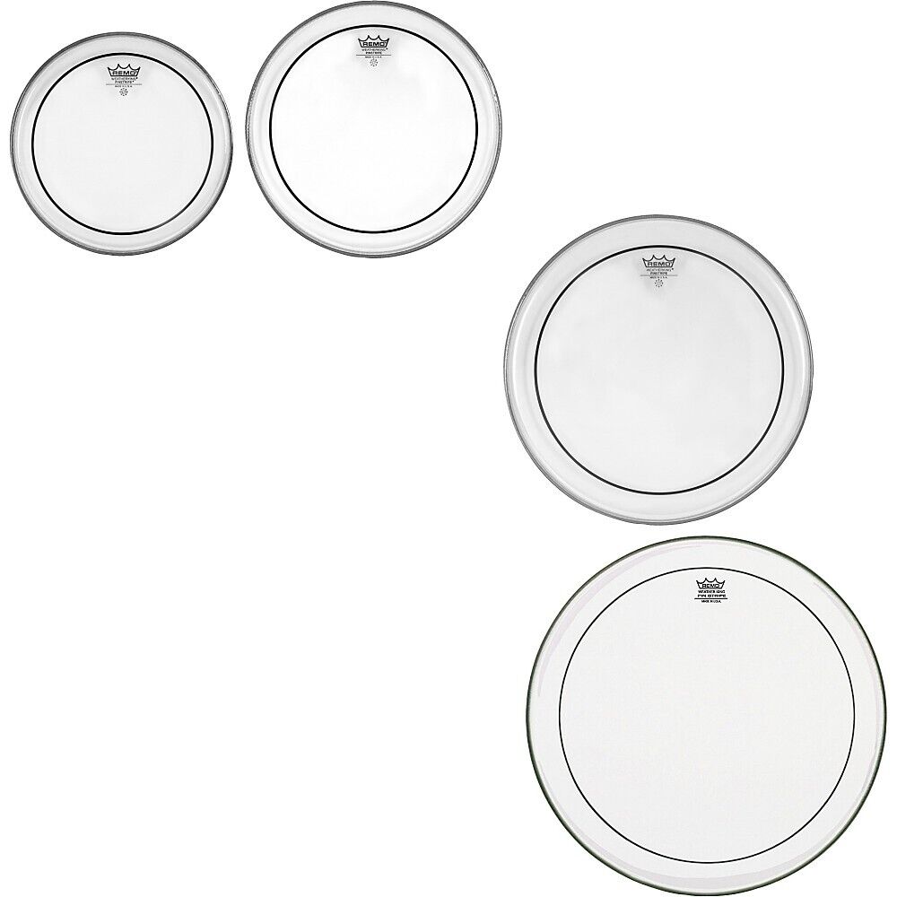 Remo Pinstripe Clear Tom Drumhead Pack - 4 Pieces