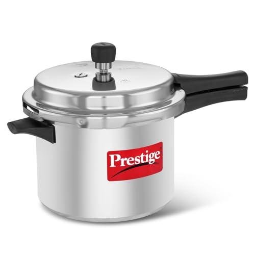 Prestige 5L Aluminum Pressure Cooker in Silver
