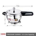 Vinod Stainless Steel Pressure Cooker - 5.5L