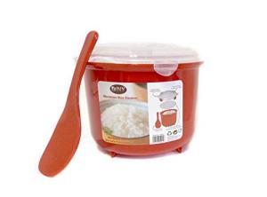 BPA-Free Microwave Rice Steamer 2.6L Red