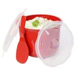 BPA-Free Microwave Rice Steamer 2.6L Red